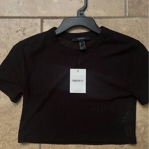 Forever 21 Classic Black Crop Top
